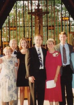 Brian's step-grandmother & grandfather, Amy, Brian's parents, & Brian